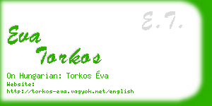 eva torkos business card