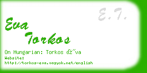 eva torkos business card